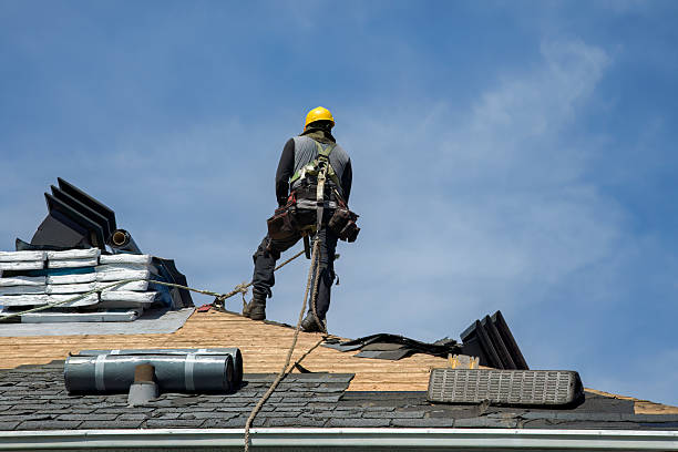 Professional Gutter Installation technician working in North Andover, MA